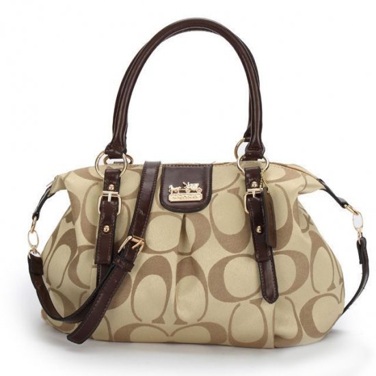 Coach Madison Kelsey In Signature Medium Khaki Satchels ATL | Women - Click Image to Close